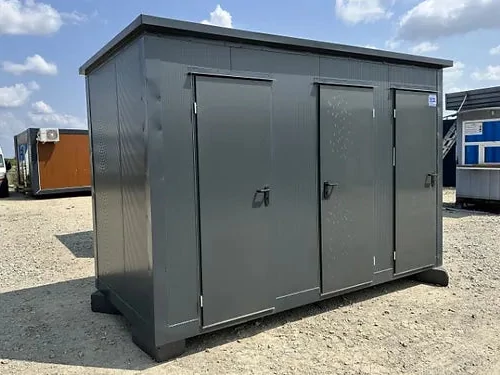 Contentor Sanitário Completo com 3 Cabines: WC, Urinol e Duche (Ref. S2107)