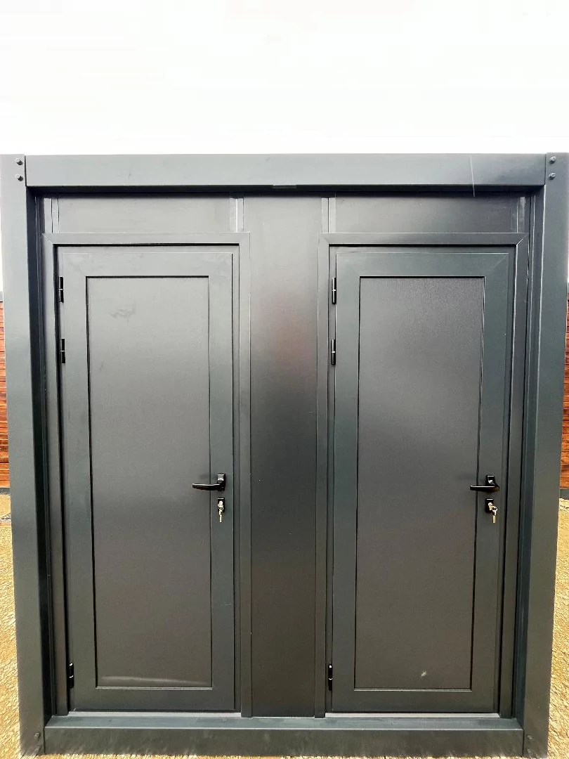 Contentor Sanitário Monobloco WC, Lavatório e Cabina de Duche - Cinza RAL 7016